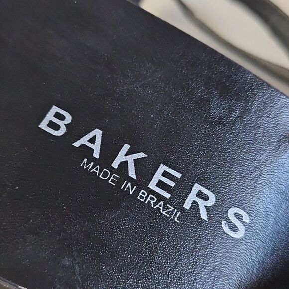 Bakers Black Heeled Shoes with Sleek Straps - Picture 7 of 10